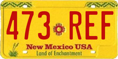 NM license plate 473REF
