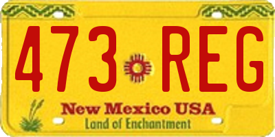 NM license plate 473REG