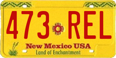 NM license plate 473REL