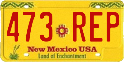 NM license plate 473REP