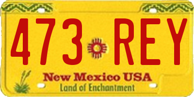 NM license plate 473REY