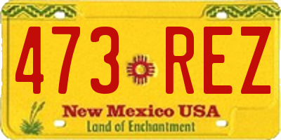 NM license plate 473REZ