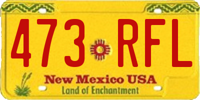 NM license plate 473RFL