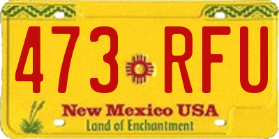 NM license plate 473RFU