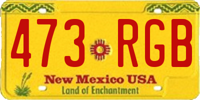 NM license plate 473RGB