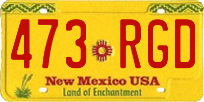 NM license plate 473RGD