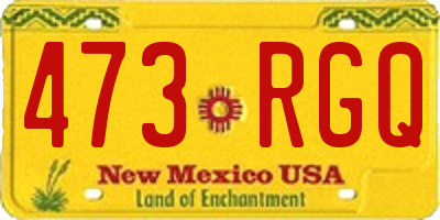 NM license plate 473RGQ