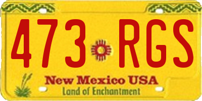 NM license plate 473RGS