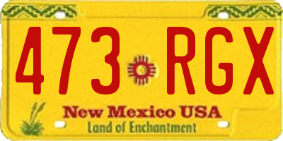 NM license plate 473RGX