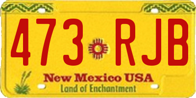 NM license plate 473RJB