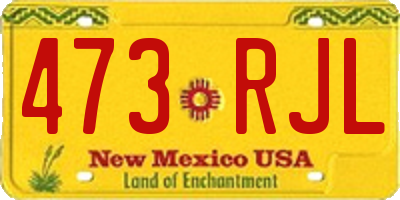 NM license plate 473RJL