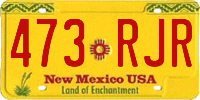 NM license plate 473RJR