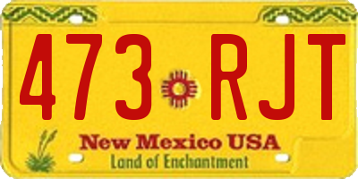 NM license plate 473RJT