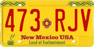 NM license plate 473RJV