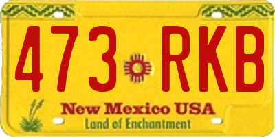 NM license plate 473RKB