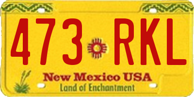 NM license plate 473RKL