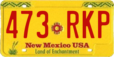 NM license plate 473RKP