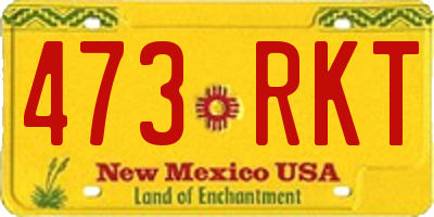 NM license plate 473RKT