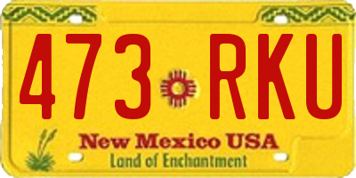 NM license plate 473RKU