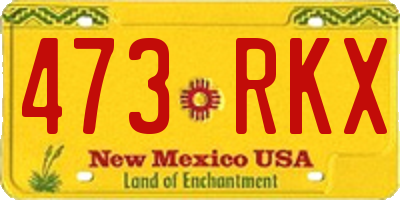 NM license plate 473RKX