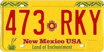 NM license plate 473RKY