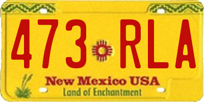 NM license plate 473RLA