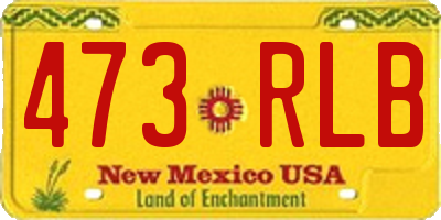 NM license plate 473RLB