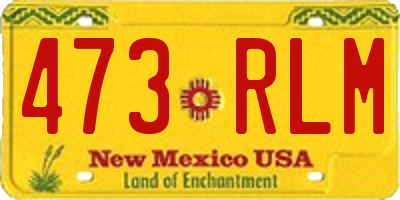 NM license plate 473RLM