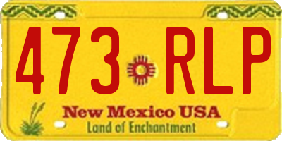 NM license plate 473RLP