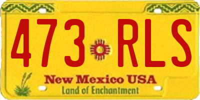 NM license plate 473RLS