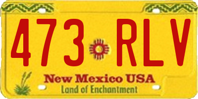 NM license plate 473RLV