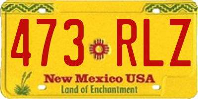 NM license plate 473RLZ