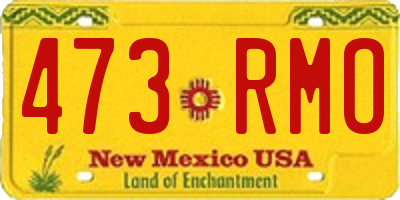 NM license plate 473RMO