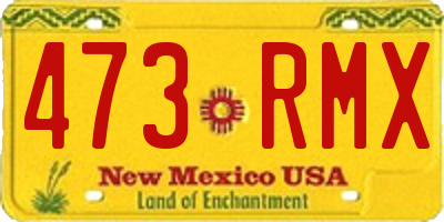 NM license plate 473RMX