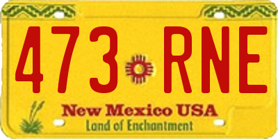NM license plate 473RNE