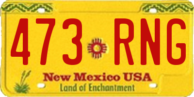 NM license plate 473RNG