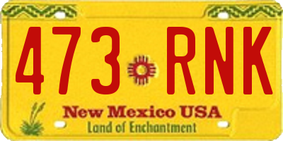 NM license plate 473RNK