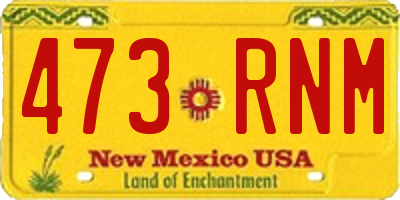 NM license plate 473RNM