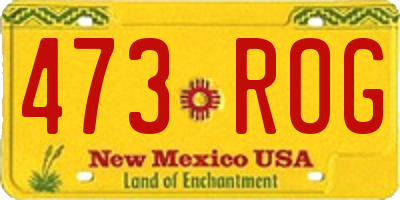 NM license plate 473ROG