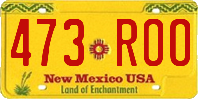 NM license plate 473ROO