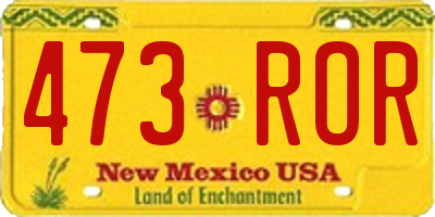NM license plate 473ROR
