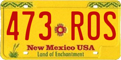 NM license plate 473ROS