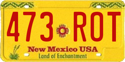 NM license plate 473ROT
