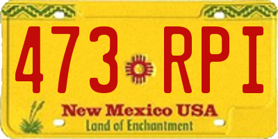 NM license plate 473RPI