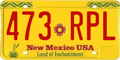 NM license plate 473RPL