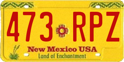 NM license plate 473RPZ