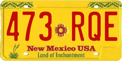 NM license plate 473RQE