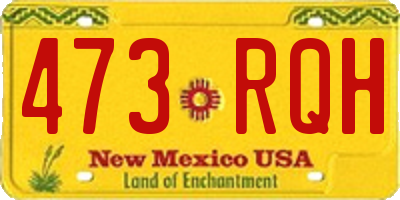NM license plate 473RQH