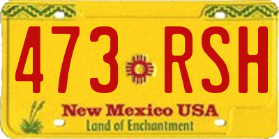 NM license plate 473RSH