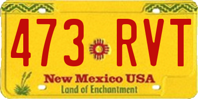 NM license plate 473RVT